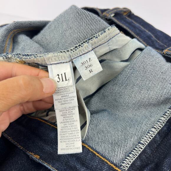 NEW PS by Paul Smith Tapered Fit Blue Dark Wash Denim Jeans 31X34 Tall - Picture 9 of 16